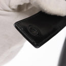 GUCCI Hand Bag Enamel 2way Black Gold Auth 158500-5