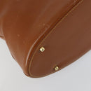 GUCCI Shoulder Bag Leather Brown Gold Auth 158501-16