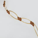 GUCCI Shoulder Bag Leather Brown Gold Auth 158501-8