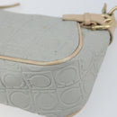 Salvatore Ferragamo Shoulder Bag Leather PVC Light Blue Gold Auth 158503-10