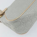 Salvatore Ferragamo Shoulder Bag Leather PVC Light Blue Gold Auth 158503-11