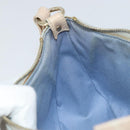 Salvatore Ferragamo Shoulder Bag Leather PVC Light Blue Gold Auth 158503-18