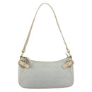 Salvatore Ferragamo Shoulder Bag Leather PVC Light Blue Gold Auth 158503-2