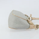 Salvatore Ferragamo Shoulder Bag Leather PVC Light Blue Gold Auth 158503-4