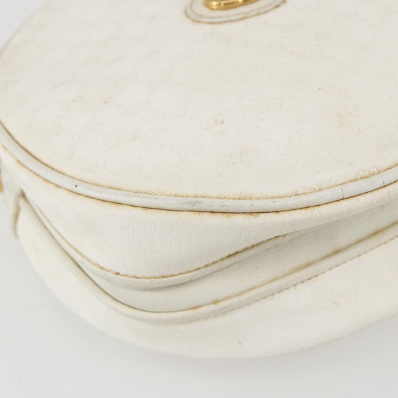GUCCI Micro GG Supreme Shoulder Bag Leather White Gold 007 115 0088 Auth 158504