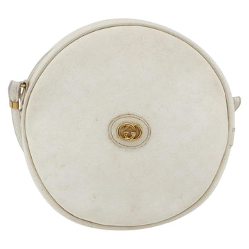 GUCCI Micro GG Supreme Shoulder Bag Leather White Gold 007 115 0088 Auth 158504 - 0