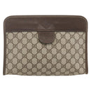 GUCCI GG Supreme Clutch Bag PVC Beige 67 039 5465 Auth 158505-3