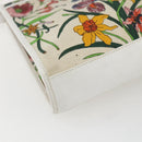 GUCCI Flora Shoulder Bag Canvas Beige Gold Auth 158509-13