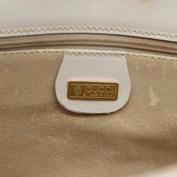 GUCCI Flora Shoulder Bag Canvas Beige Gold Auth 158509