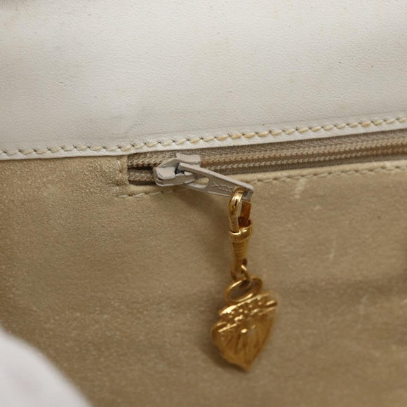 GUCCI Flora Shoulder Bag Canvas Beige Gold Auth 158509