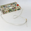 GUCCI Flora Shoulder Bag Canvas Beige Gold Auth 158509-7