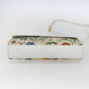 GUCCI Flora Shoulder Bag Canvas Beige Gold Auth 158509-9