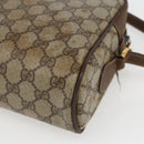 GUCCI GG Supreme Web Sherry Line Shoulder Bag PVC Beige Gold Auth 158511-12