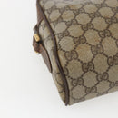 GUCCI GG Supreme Web Sherry Line Shoulder Bag PVC Beige Gold Auth 158511-13