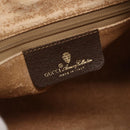 GUCCI GG Supreme Web Sherry Line Shoulder Bag PVC Beige Gold Auth 158511-16