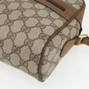 GUCCI GG Supreme Web Sherry Line Bag PVC Beige Gold 68 02 005 Auth 158512-10