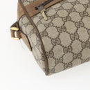 GUCCI GG Supreme Web Sherry Line Bag PVC Beige Gold 68 02 005 Auth 158512-11