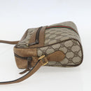 GUCCI GG Supreme Web Sherry Line Bag PVC Beige Gold 68 02 005 Auth 158512-4