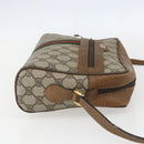 GUCCI GG Supreme Web Sherry Line Bag PVC Beige Gold 68 02 005 Auth 158512-5