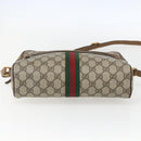 GUCCI GG Supreme Web Sherry Line Bag PVC Beige Gold 68 02 005 Auth 158512-9