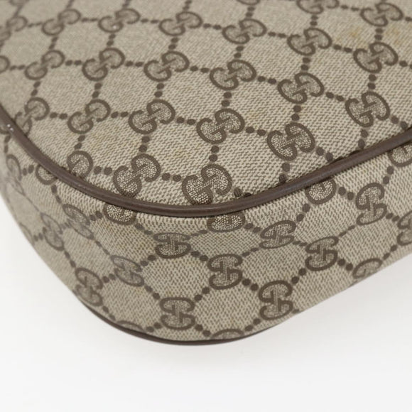 GUCCI GG Supreme Web Sherry Line Clutch Bag PVC Beige Gold 89 01 034 Auth 158515