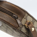 GUCCI GG Supreme Web Sherry Line Clutch Bag PVC Beige Gold 89 01 034 Auth 158515-9