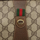 GUCCI GG Supreme Web Sherry Line Clutch Bag PVC Beige Gold 89 01 034 Auth 158515-18