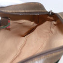 GUCCI GG Supreme Web Sherry Line Clutch Bag PVC Beige Gold 89 01 034 Auth 158515-20