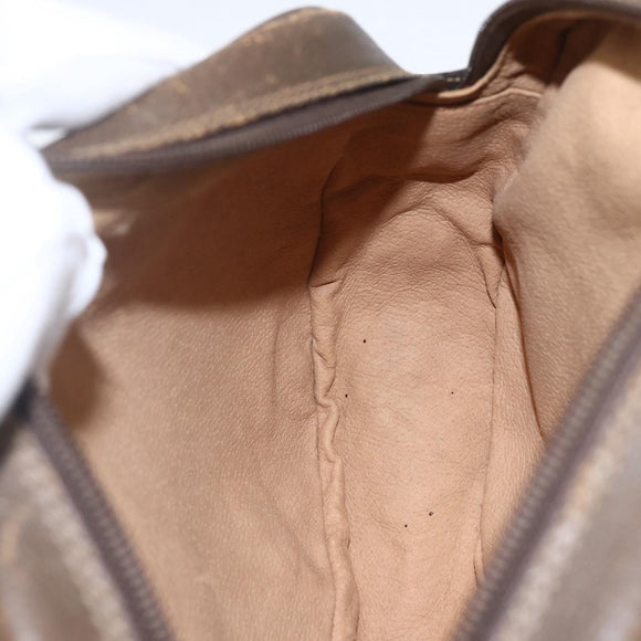 GUCCI GG Supreme Web Sherry Line Clutch Bag PVC Beige Gold 89 01 034 Auth 158515