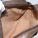 GUCCI GG Supreme Web Sherry Line Clutch Bag PVC Beige Gold 89 01 034 Auth 158515-22