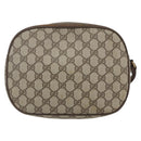 GUCCI GG Supreme Web Sherry Line Clutch Bag PVC Beige Gold 89 01 034 Auth 158515-2