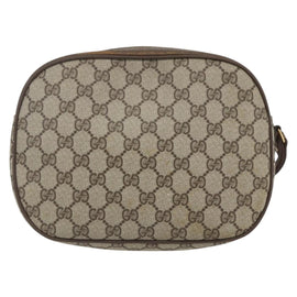 GUCCI GG Supreme Web Sherry Line Clutch Bag PVC Beige Gold 89 01 034 Auth 158515 - 0