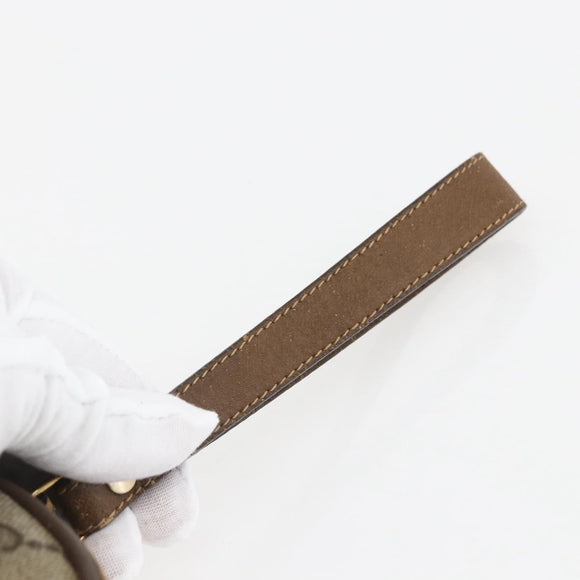 GUCCI GG Supreme Web Sherry Line Clutch Bag PVC Beige Gold 89 01 034 Auth 158515