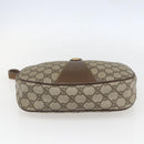 GUCCI GG Supreme Web Sherry Line Clutch Bag PVC Beige Gold 89 01 034 Auth 158515-5