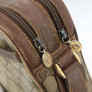 GUCCI GG Supreme Web Sherry Line Shoulder Bag PVC Beige Gold Auth 158516-14