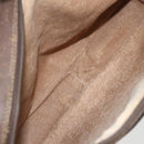 GUCCI GG Supreme Web Sherry Line Shoulder Bag PVC Beige Gold Auth 158516-21