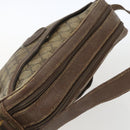 GUCCI GG Supreme Web Sherry Line Shoulder Bag PVC Beige Gold Auth 158516-6