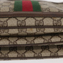 GUCCI GG Supreme Web Sherry Line Bag PVC Beige Gold 41 001 4085 Auth 158517-10