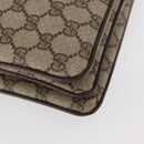 GUCCI GG Supreme Web Sherry Line Bag PVC Beige Gold 41 001 4085 Auth 158517-13