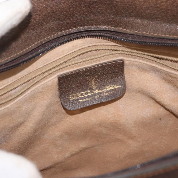 GUCCI GG Supreme Web Sherry Line Bag PVC Beige Gold 41 001 4085 Auth 158517