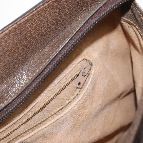 GUCCI GG Supreme Web Sherry Line Bag PVC Beige Gold 41 001 4085 Auth 158517