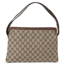 GUCCI GG Supreme Web Sherry Line Bag PVC Beige Gold 41 001 4085 Auth 158517-3
