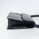 GUCCI Bamboo Shoulder Bag Patent leather Navy Gold Auth 158518-4