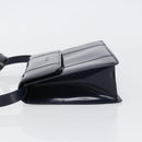 GUCCI Bamboo Shoulder Bag Patent leather Navy Gold Auth 158518-5