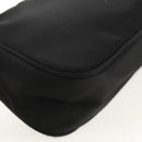 PRADA Accessory Pouch Nylon Black Silver Auth 158519V-12