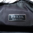PRADA Accessory Pouch Nylon Black Silver Auth 158519V-16