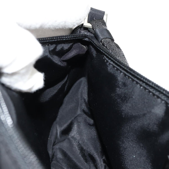 PRADA Accessory Pouch Nylon Black Silver Auth 158519V
