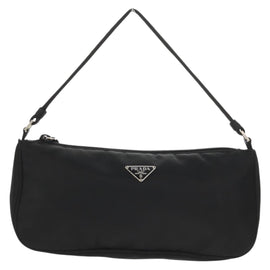 PRADA Accessory Pouch Nylon Black Silver Auth 158519V - 0
