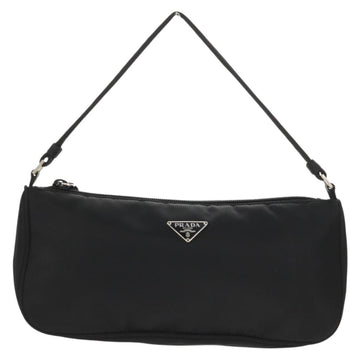 PRADA Accessory Pouch Nylon Black Silver Auth 158519V - 0