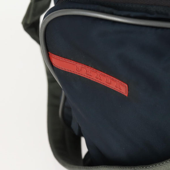 PRADA Sports Boston Bag Nylon 2way Navy Red Auth 158522